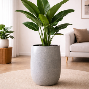 Prix d'usine - Ensemble de 3 grands pots en fibre de verre écologiques pour plantes - Jardinières hautes d'intérieur - Ensemble de pots à fleurs pour jardin - Product Image 6