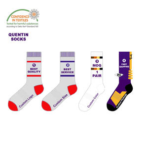 جوارب رياضية من Quentin بشعار مخصص هدية بدون موك برومو للرجال جوارب مخصصة للطاقم علامة تجارية جاكار متماسكة مخصصة تصنيع المعدات الأصلية للجوارب - Product Image 6
