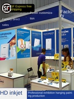 YTSF-I89 Supports d'affichage portables en alliage d'aluminium personnalisés pour affiches d'exposition et bannières promotionnelles, installation suspendue pour salons professionnels