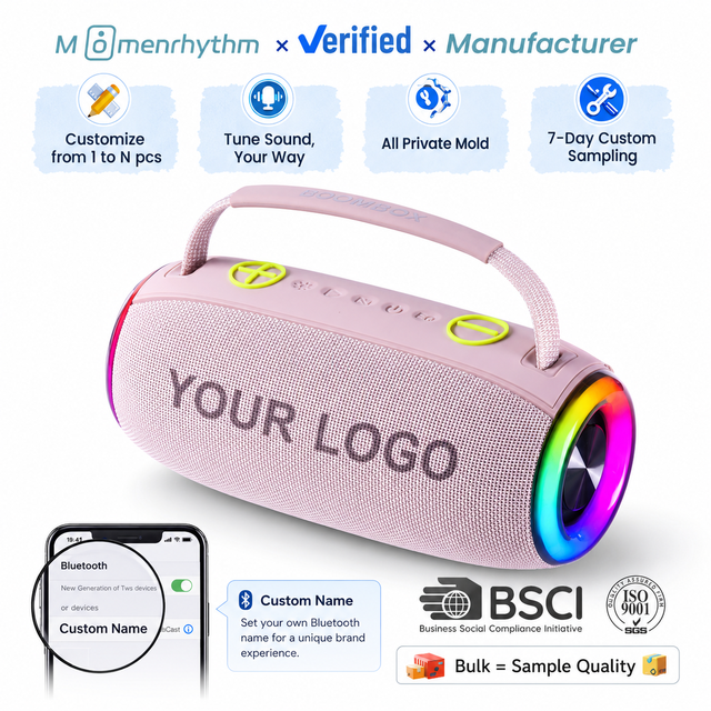 30W Deep Bass  Speaker IPX7 Waterproof RGB Light BT5.3 TWS Pairing AUX USB FM Radio Portable Outdoor Party Camping