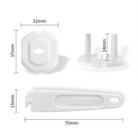 Cache-prises Schuko UE en gros, protections de sécurité pour bébés avec clé de retrait, anti-choc électrique, personnalisation OEM disponible