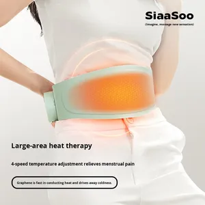 Sabuk pijat perut hangat SIAASOO W3, alat pijat pinggang perut dengan kompres panas - Product Image 2