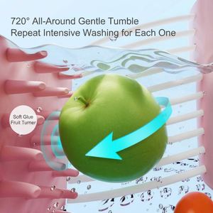 Factory Portable Fruit <b>Vegetable</b> Washing Machine Cleaner Spinner Bowl With <b>Brush</b> Efficient Cleaning Tool for Kitchen - Product Image 4
