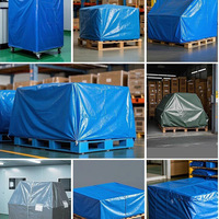 Bâche de protection sur mesure en PVC pour palettes, couverture anti-poussière pour équipement, bâche imperméable et anti-UV, tissu enduit pour gros équipement