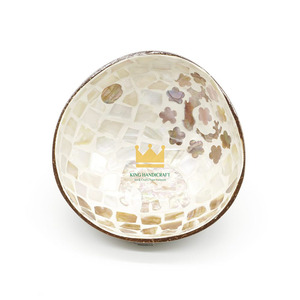 Tazón de Ensalada de Coco Hecho a Mano, Ecológico y Natural de Vietnam, Vajilla de MOP, Duradero y Ligero para Almacenamiento en el Hogar - Product Image 4