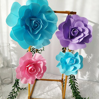 YOPIN-3812 Rose artificielle géante en mousse PE pour vitrine de magasin, décoration