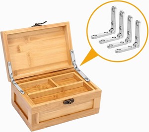 Modern Zinc Alloy Wooden Box Hinge with Gift Box Fixed Angle Support Chain Mini Hinge for Living Room & Hotel Use - Product Image 5