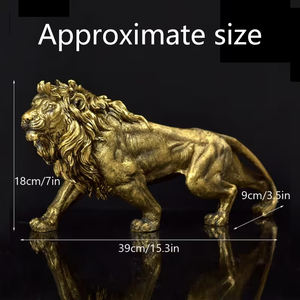 Bán Buôn Tùy Chỉnh Nhà Văn Phòng Máy Tính Để Bàn Động Vật Bức Tượng Bắc Âu Trang Trí Hiện Đại Nhựa Sư Tử Vua 3D Bức Tượng Nhỏ Điêu Khắc - Product Image 6