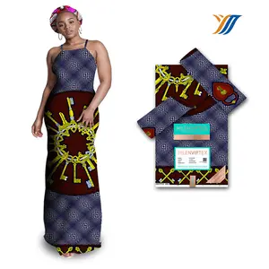 Tela de algodón personalizada, bloque de cera Real Africana, tela impresa Java, calidad de tejido de cera para prendas de vestir 145GSM