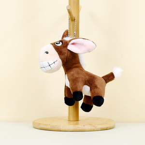 Gantungan Kunci Boneka Keledai Kartun Custom, Mainan Hewan Boneka Burro Bulu Lembut Isi Kapas PP dengan Jaring untuk Hadiah Promosi - Product Image 6
