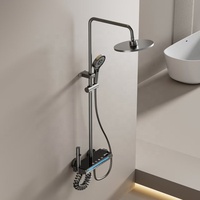 Nouveau système de douche à affichage numérique salle de bain ensemble de douche thermostatique à 4 vitesses Kits de douche à effet pluie