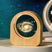 Cubo de cristal K9 en blanco al por mayor, sistema de galaxias solares de Luna 2d, modelo de pisapapeles, Cubo de cristal grabado con láser, Luz