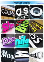 Letrero Luminoso LED Impermeable para Exteriores, Letrero Personalizado para Tienda, Letrero Comercial con Letras 3D Iluminadas