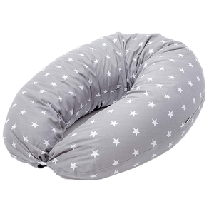 Almohada de Lactancia Multifuncional 100% Algodón Transpirable con Estampado de Estrellas en Forma de U <span class=keywords><strong>para</strong></span> Soporte <span class=keywords><strong>del</strong></span> Bebé y Maternidad - Product Image 2
