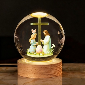 Hot Bán Ánh Sáng Ấm Áp Pha Lê Thủy Tinh Bóng Pha Lê Bóng Đèn 3D Pha Lê Bóng Trang Trí - Product Image 5