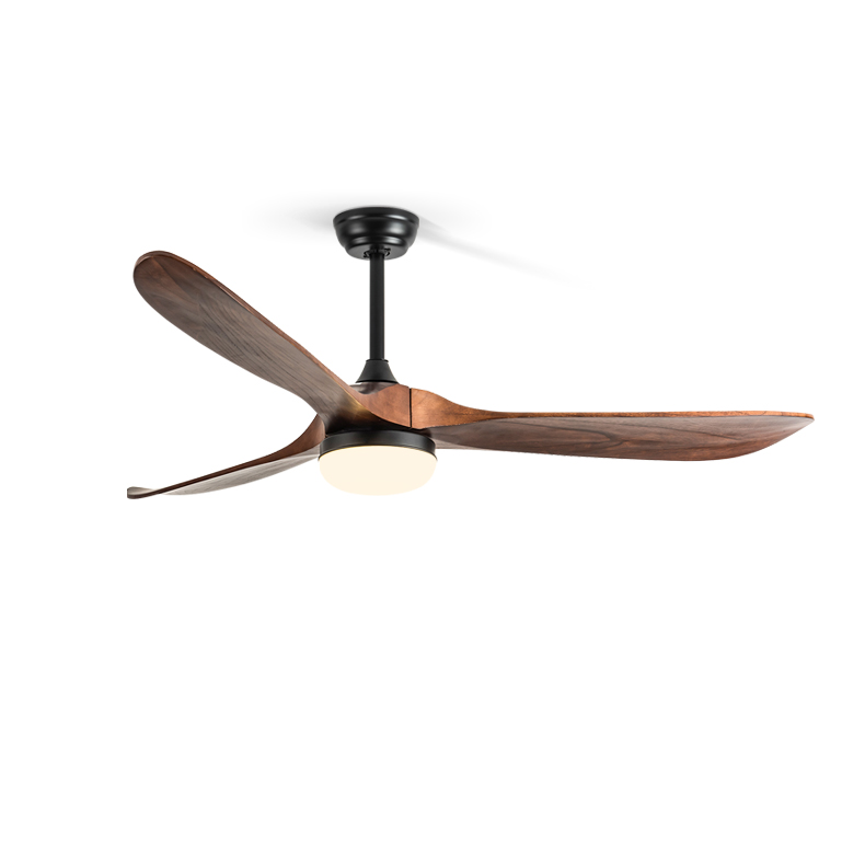 Modern Latest Designer Factory American 3 Solid Wood Blades DC Motor Energy Saving Ceiling Fans Light