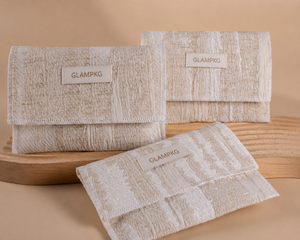 GLAMPKG <b>Dust</b>-Proof Jewelry Packaging Storage <b>Bag</b> Cotton Envelope Flap <b>Bag</b> with Edge Locking - Product Image 4