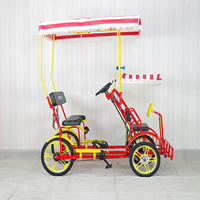 Moteur de moyeu OEM 1500w 60v 32ah assistance électrique 4 personnes vélo électrique à quatre roues Surrey avec auvent quadricycle 4 places avec assistance