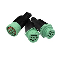 Kabel Splitter Y Diagnostik Truk Otomotif, Tipe 2 J1939 9P Plug ke 2 Tipe 2 J1939 Receptacle