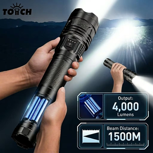 Torcia LED a Lungo Raggio 30W, Antideflagrante, Tattica, Ricaricabile USB-C, Faro ad Alta Potenza per Ricerca e Soccorso - Product Image 1