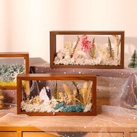 Nouveau modèle – Cadre photo double face en plexiglas et verre véritable pour fleurs, décoration, boîte à ombre en verre pour photos