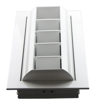Diffuseur de jet incurvé en aluminium, moderne, pour extérieur, avec tuyau en spirale, pour CVC, à lamelles réglables, fonction de ventilation et de climatisation
