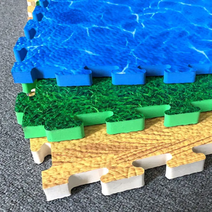 Mật độ cao lồng vào nhau EVA bọt Mat 100*100cm * 2cm không độc hại bò Câu đố bé mềm chơi bằng gỗ cỏ Nước Đại dương thảm - Product Image 2