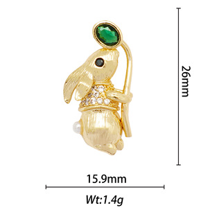 Fashion Pendants Charms Animal Shape Copper Alloy Micro Insert Women's Gift Jewelry - Product Image 2