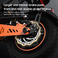 Tufront 1500W 12-Zoll Elektroroller mit Tasche 60V 23,4Ah Faltbarer Offroad E-Scooter Erwachsenen-Kick-Scooter mit Tragetasche für Erwachsene