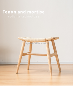 Wholesale Cheap Stackable Counter Height <strong>Foot</strong> <strong>Rattan</strong> Nordic Modern Wooden Kitchen Step Ottoman <strong>Stool</strong> - Product Image 6