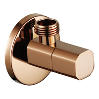 Robinet d'arrêt d'angle en laiton couleur or rose pour salle de bain, accessoires de robinetterie pour douche et baignoire