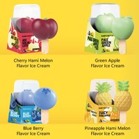 Expédition mondiale - Crème glacée à la noix de coco, au durian, au raisin, au melon Hami, à la banane, aux bleuets, à la pomme - Snack exotique - Crème glacée