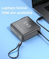 QC3.0 PD22.5W 20W charge rapide Portable magnétique sans fil batterie externe 6-en-1 chargeur de voyage mural 15000mAh PVC matériel prise ca