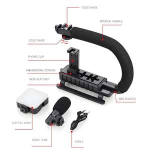 USB C Travel Beginners Vlogging Kit Handheld Smartphone Video Vlog Making Iluminación fotográfica Fácil <span class=keywords><strong>de</strong></span> usar para Video Blogging - Product Image 6