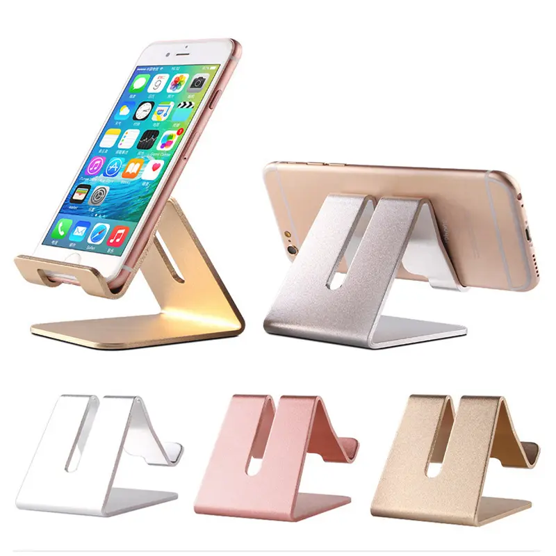 Aluminum Alloy Phone Support Flat Bracket Desktop Stand Gift Mobile Phone Holder for IPad Live Broadcast Phone Charging and More