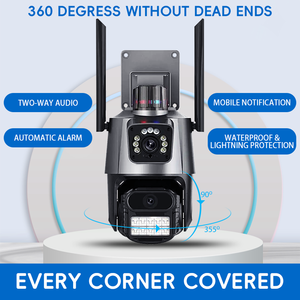 Cámara <span class=keywords><strong>de</strong></span> Seguridad Wifi para Exteriores V380 Pro APP con Doble Lente y Doble Pantalla, Ideal para Casa, Jardín, Villa, Fábrica, con Detección Humana por IA - Product Image 3