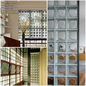 Bloque de Vidrio Transparente para Decoración de Paredes <span class=keywords><strong>en</strong></span> Baños, 180x180x90mm, Cuadrado, Decoración Artística, Bloque de Vidrio Hueco para Construcción - Product Image 6