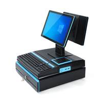 15.6+11.6-inch Dual Screen Full Set Cash Register POS System Intel 4GB RAM Dual Resolution NFC Technology Windows