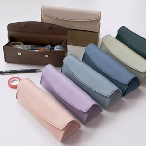 Estuche para Lápices de Cuero PU Minimalista y Colorido, Hecho a Mano, con Diseño en Relieve, Cierre Magnético, Multifuncional - Product Image 1