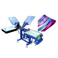 Machine de sérigraphie de ruban trois couleurs, une Station avec séchoir
