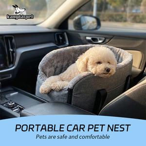 Lit pour animaux de compagnie Kangdarpet, lit pour chat et lit pour chien, portable, petit sac pour console centrale de voiture, lit pour chien détachable à main - Product Image 1
