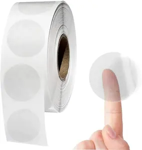 Custom Clear Thermal Transfer <strong>Labes</strong> Rolls Vinyl PP Transparent Blank Glossy Circle Dots <strong>Sticker</strong> - Product Image 4