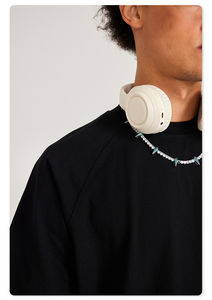 เสื้อยืดผ้าฝ้ายวินเทจสำหรับผู้ชายทรงโอเวอร์ไซส์ดีไซน์เนอร์สไตล์สตรีทแวร์ผ้าถักระบายอากาศขนาดพลัสไซส์ - Product Image 4