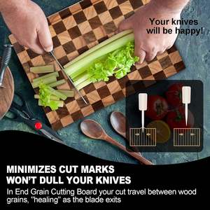 ZC Custom Gravur Hack klötze Bulk Schneide bretter Nachhaltiges Endkorn Schneide brett für den Küchen gebrauch - Product Image 4