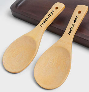 ACZ 9 Inch Bamboo Rice Scoops Paddles Wooden Nonstick Rice Spatula Large Wood Serving Salad Spoons Scooper For Cooking Stirring Soup Sushi Kitchen Utensil Set 3 Pack  2216 P 108405632 - View #3