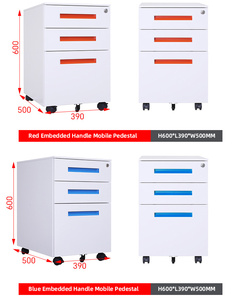 خزانة ملفات معدنية بثلاثة أدراج قابلة للتعديل مع قفل، خزانة متحركة للمكتب المنزلي والمدرسة والاستخدام الخارجي، تناسب مقاسات الرسائل/القانونية/A4 - Product Image 6