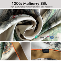 Foulard en soie sergé roulé à la main personnalisable 100% soie de mûrier, bandana imprimé sur mesure pour femme, faible MOQ 2026, vente en gros
