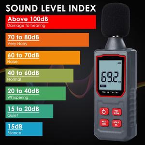 GAIN EXPRESS Medidor de Nivel de Sonido Industrial de Gran Venta 30-130dB Robusto IP54 Resistente al Polvo y a Caídas con Pantalla LCD y Ponderación A - Product Image 2