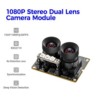 Módulo de Cámara USB Binocular Estéreo Hampo Modelo 0663 1080P 30fps, Sincronización de Doble Lente, Reconocimiento Facial Biométrico Retina
