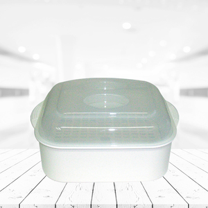 Square Plastic Microwave <b>Steamer</b> Box With Lid Household Food Steaming Container Vegetable Meat Cooking Storage Box - Product Image 3